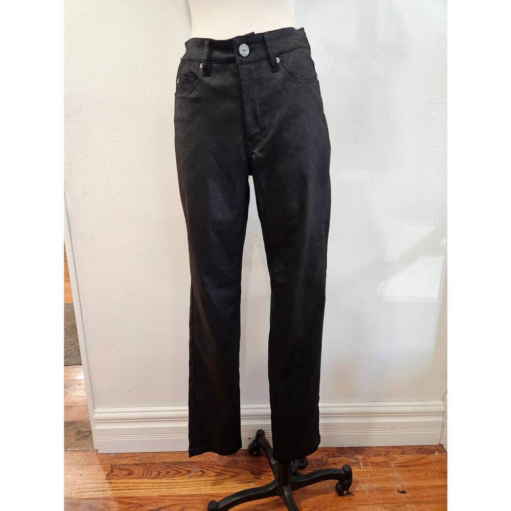 NEW CARRELI JEANS women's coated jeans in black